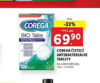 Lidl Corega čistící antibakteriální tablety nabídka