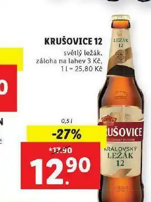 Lidl Pivo krušovice královská 12 nabídka