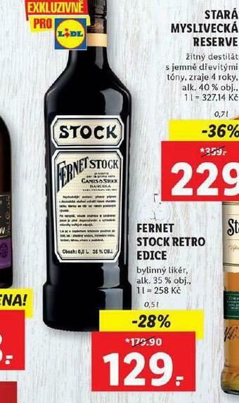Lidl Fernet stock retro edice nabídka