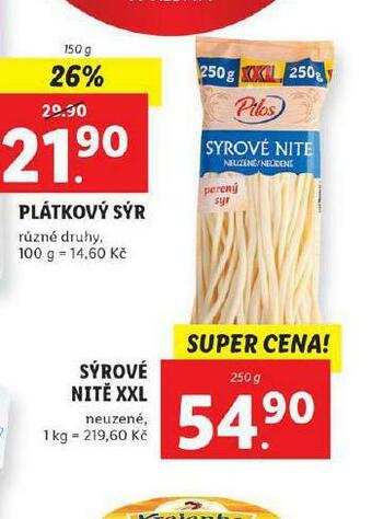 Lidl Sýrové nitě xxl, nabídka