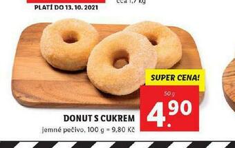 Lidl Donut s cukrem nabídka