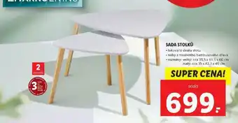 Lidl Sada stolků nabídka