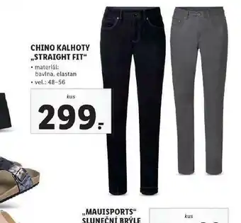 Lidl Chino kalhoty straight fit nabídka