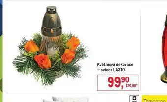 Květinová dekrace - svícen