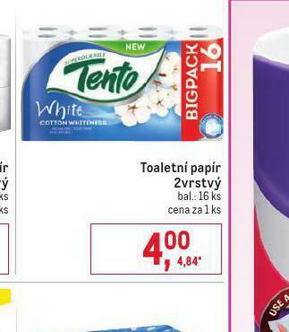 Makro Tento toaletní papír nabídka