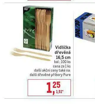 Makro Vidlička dřevěná nabídka