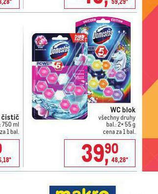 Makro Domestos wc blok nabídka
