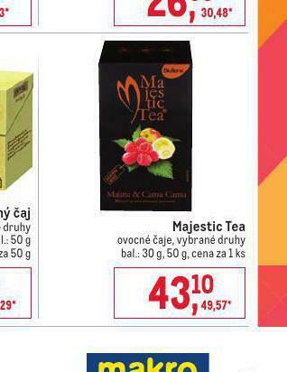 Makro Majestic tea nabídka