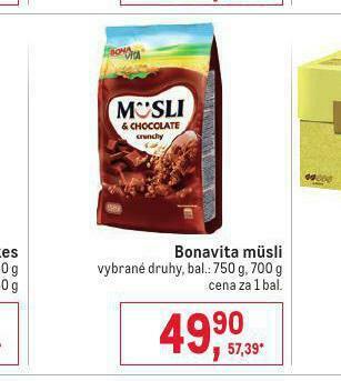 Makro Bonavita müsli nabídka