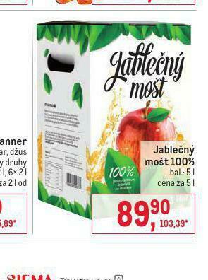 Makro Jablečný mošt 100% nabídka