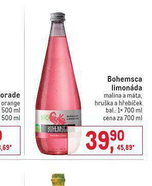 Makro Bohemsca limonáda nabídka