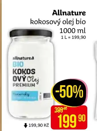 Teta Allnature kokosový olej bio 1000 ml nabídka