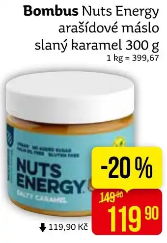 Teta Bombus Nuts Energy arašídové máslo slaný karamel 300 g nabídka