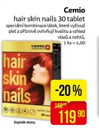 Teta Cemio hair skin nails 30 tablet nabídka