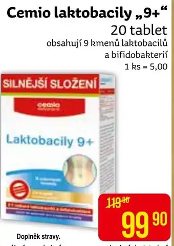 Teta Cemio laktobacily 9+ 20 tablet nabídka