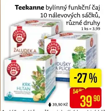 Teta Teekanne bylinný funkční čaj nabídka