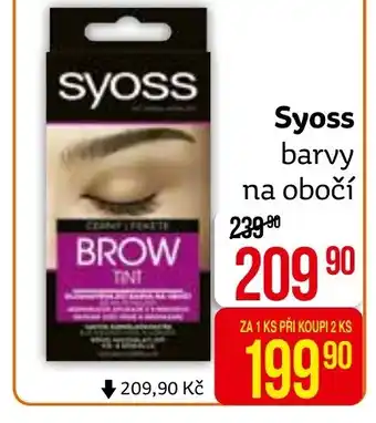 Teta Syoss barvy na obočí nabídka