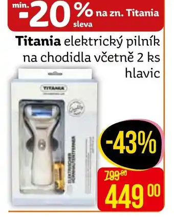 Teta Titania elektrický pilník na chodidla včetně 2 ks hlavic nabídka