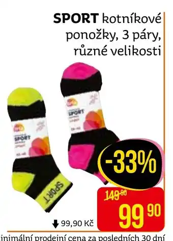 Teta SPORT kotníkové ponožky, 3 páry nabídka