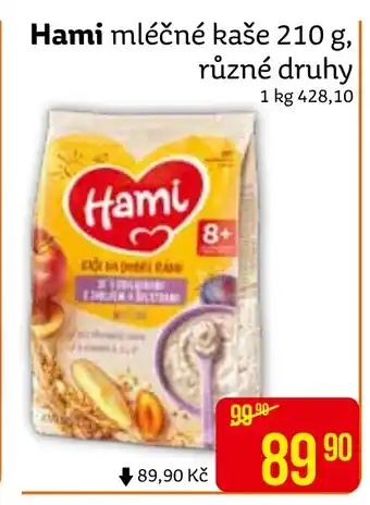 Teta Hami mléčné kaše 210 g nabídka