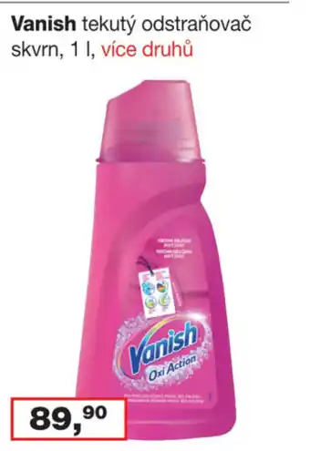 Ráj drogerie Vanish tekutý odstraňovač skvrn, 1 l. nabídka
