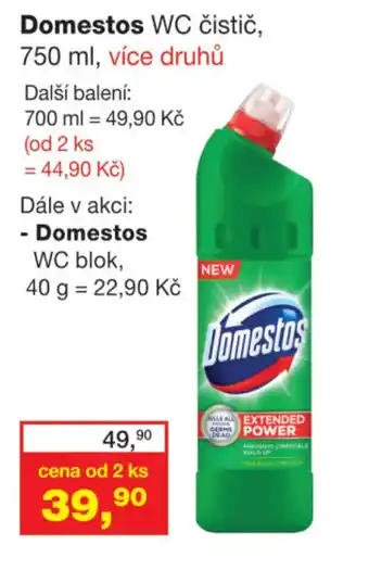Ráj drogerie Domestos WC čistič, 750 ml nabídka