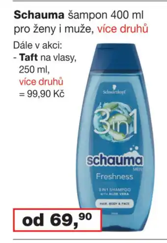 Ráj drogerie Schauma šampon 400 ml pro ženy i muže nabídka