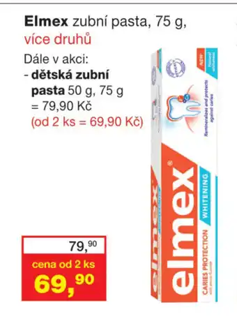 Ráj drogerie Elmex zubní pasta, 75 g nabídka