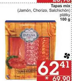 Jip Tapas mix (Jamón, Chorizo, Salchichón), 100 g nabídka