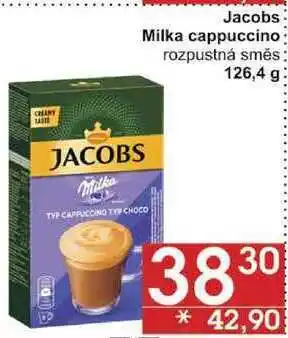 Jip Jacobs Milka cappuccino rozpustná směs, 126,4 g nabídka