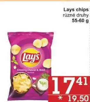 Jip Lay's chips, 55-60 g nabídka