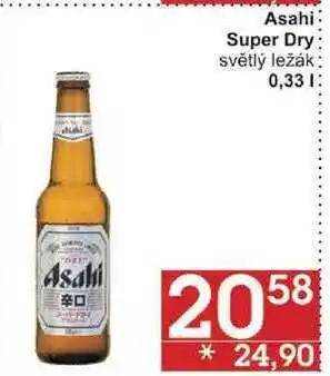 Jip Asahi Super Dry světlý ležák, 0,33 l nabídka