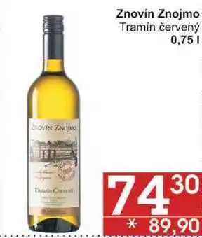 Jip Znovín Znojmo Tramín červený, 0,75 l nabídka