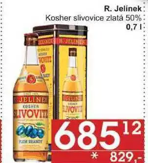 Jip R. Jelinek Kosher slivovice zlatá 50%, 0,7 l nabídka