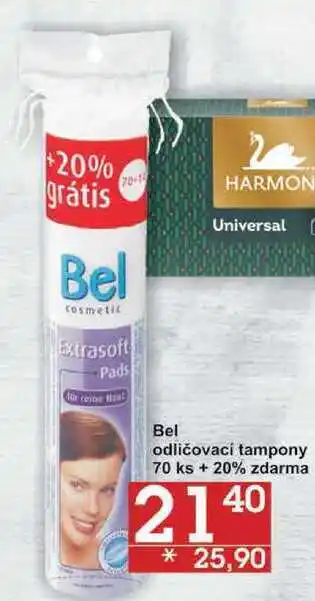 Jip Bel odličovací tampony 70 ks + 20% zdarma nabídka