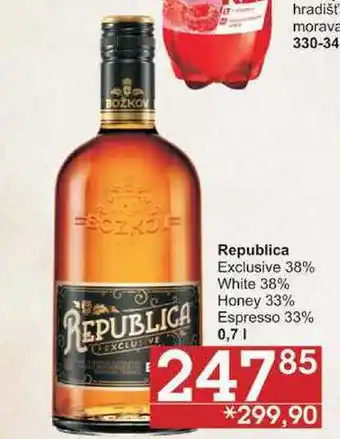 Jip Republica Exclusive 38%, 0,7 l nabídka