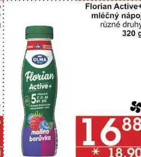 Jip Florian Active+ mléčný nápoj různé druhy, 320 g nabídka