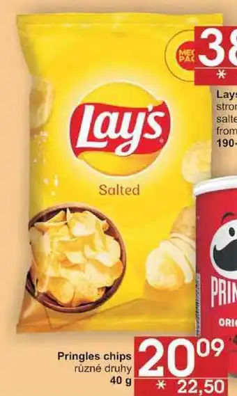 Jip Lays chips rúzné druhy, 190-200 g nabídka