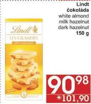 Jip Lindt čokoláda white almond, 150 g nabídka