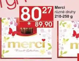 Jip Merci různé druhy, 210-250 g nabídka