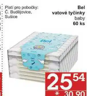 Jip Bel vatové tyčinky baby, 60 ks nabídka