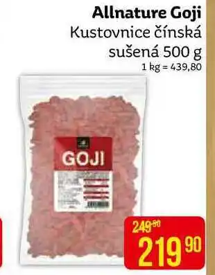 Teta Allnature Goji Kustovnice čínská sušená 500 g nabídka