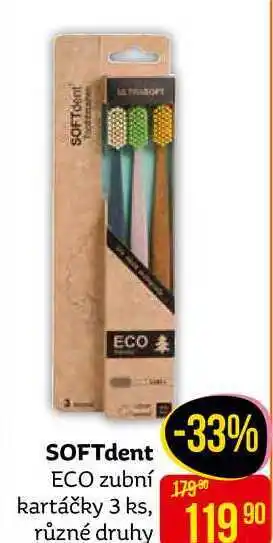 Teta SOFTdent ECO zubní kartáčky 3 ks, různé druhy nabídka