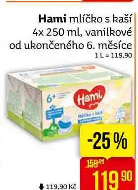 Teta Hami mlíčko s kaší 4x 250 ml nabídka