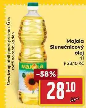 Billa Majola Slunečnicový olej 1l nabídka