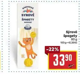 Billa Sýrové špagety 80 g nabídka
