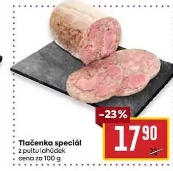 Billa Tlačenka speciál z pultu lahůdek cena za 100 g nabídka