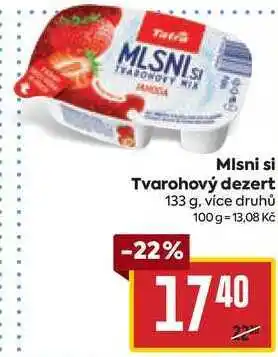 Billa Mlsni si Tvarohový dezert 133 g nabídka