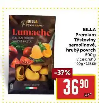 Billa BILLA Premium Těstoviny semolinové, hrubý povrch 500 g nabídka