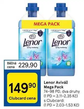 Tesco Lenor Aviváž Mega Pack nabídka